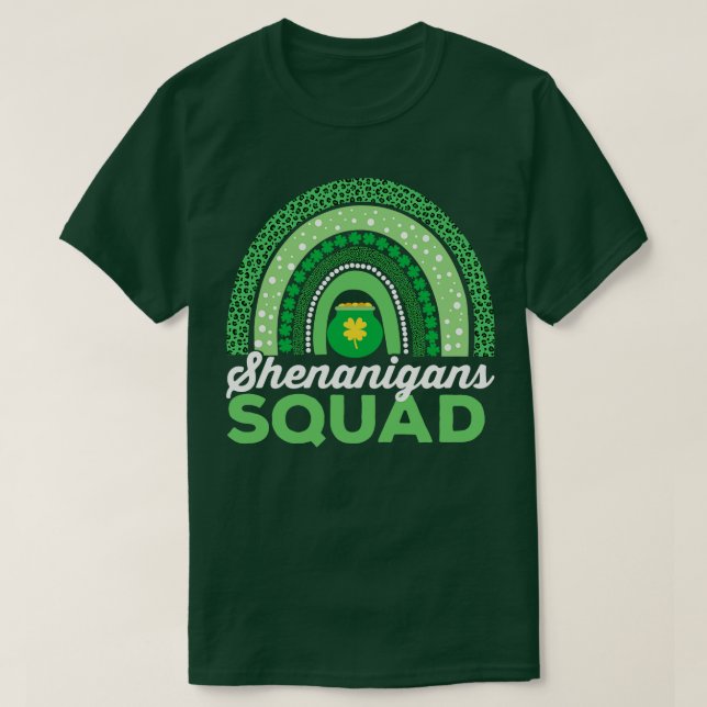 Regnbågteamet på Shenanigans Squad St patricks day T Shirt (Design framsida)