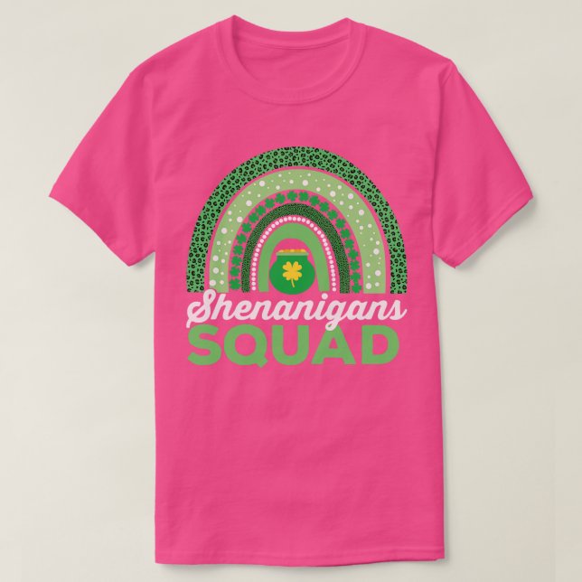 Regnbågteamet på Shenanigans Squad St patricks day T Shirt (Design framsida)