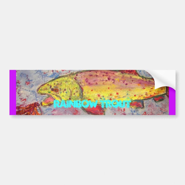 Regnbågtrout Art Bildekal (Framsidan)
