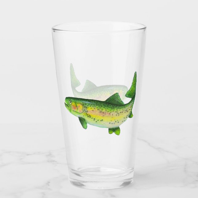 RegnbågTrout för vattenfärg Glaskopp (Framsida)