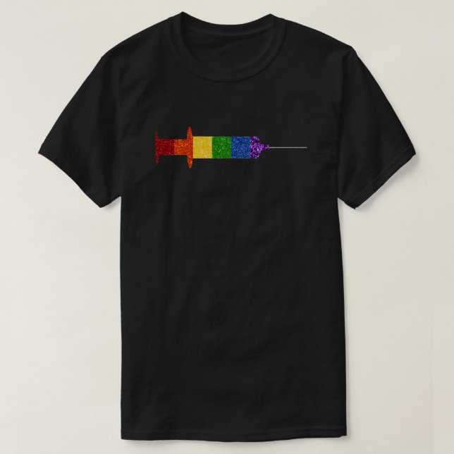 Regnbågvaccination mot HBT-Pride T Shirt (Design framsida)