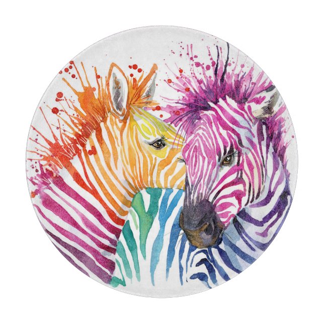 Regnbågzebra, illustration av vattenfärgens vild. (Framsidan)