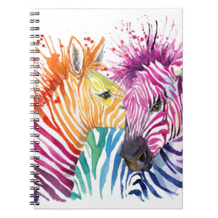 Regnbågzebra, illustration av vattenfärgens vild. anteckningsbok