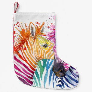 Regnbågzebra, illustration av vattenfärgens vild. liten julstrumpa