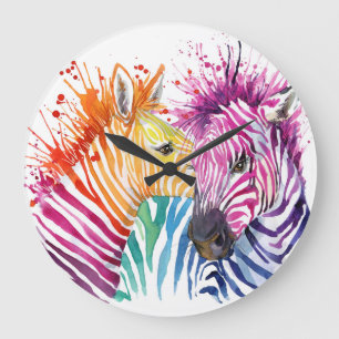 Regnbågzebra, illustration av vattenfärgens vild. stor klocka
