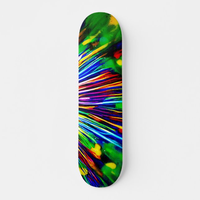 Regnbåsexplosion  mini skateboard bräda 18,5 cm (Framsida)