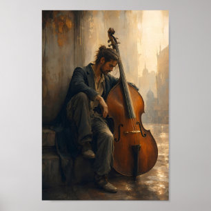 Regnblöt Jazz Drömvärld Väggkonst Affisch