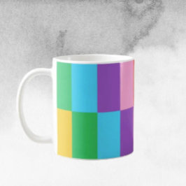 Regnbogsstegsblock Mönster Klassisk Mugg