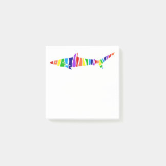 Regnborrad haj post-it block