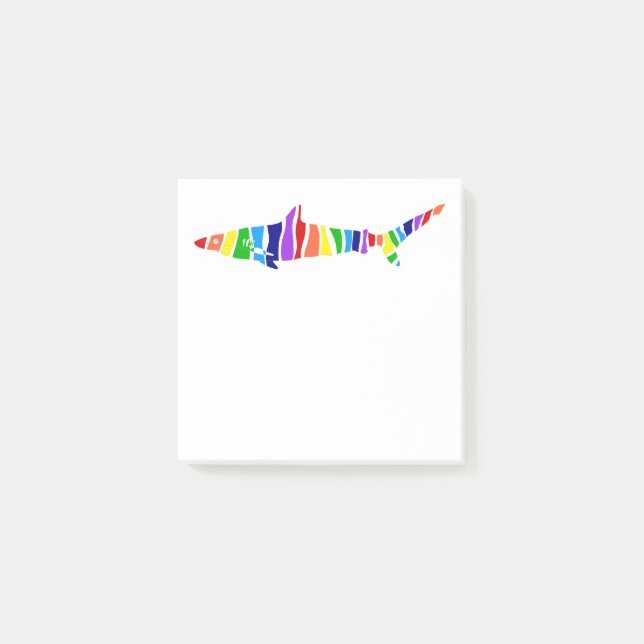 Regnborrad haj post-it block (Framsida)