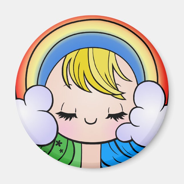 regnboutton magnet (Framsidan)