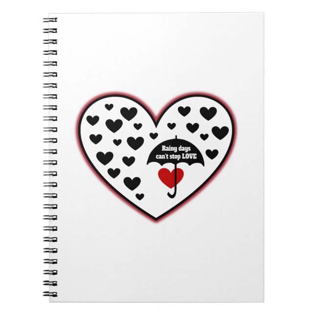 Regndagar kan inte stoppa Kärlek Anteckningsbok (Framsidan)