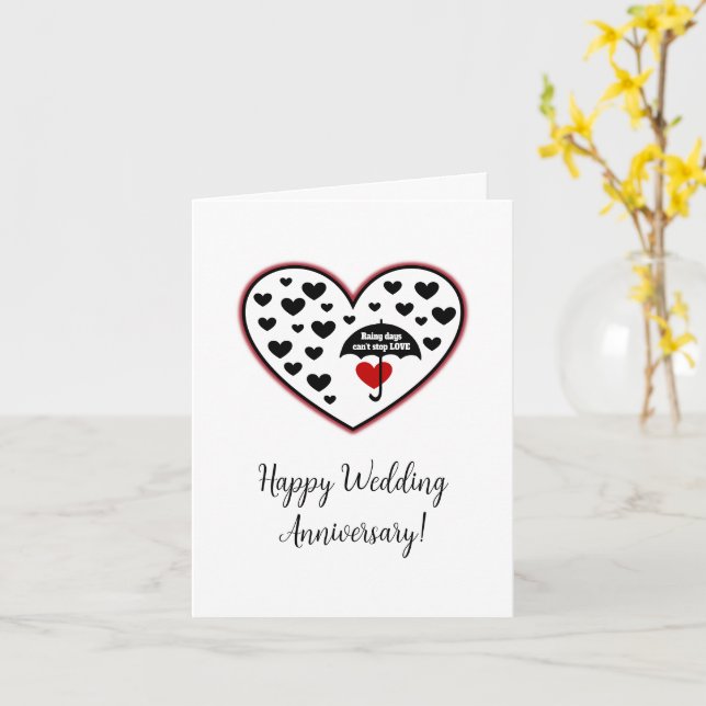 Regndagar kan inte stoppa Kärlek Kort (Gul blomma)