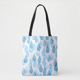 Regndagar: Vintagen Watercolor Mönster Tygkasse