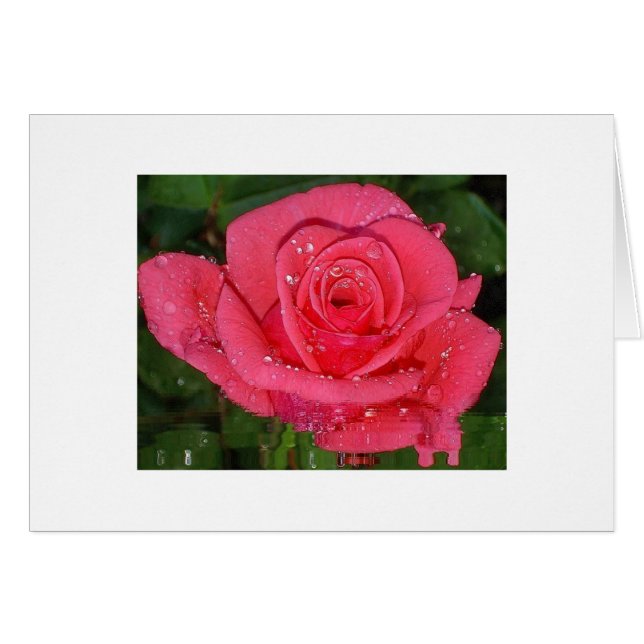 Regndroppar Hälsningskort (Framsidan Horizontal)