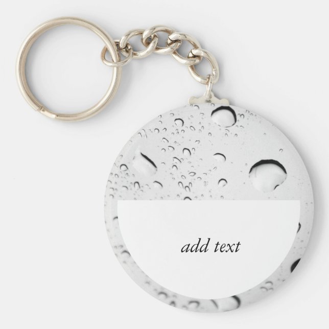 Regndroppar i glas nyckelring (Framsidan)