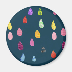 Regndroppar konskollage gullkollage boho magnet