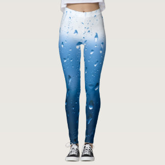 Regndroppar på en fönsterruta leggings