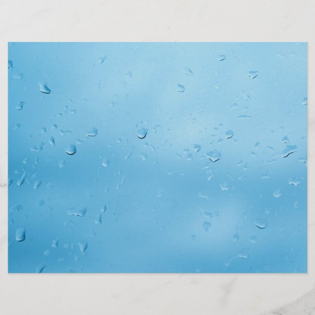 Regndroppar på fönsterrutan reklamblad (Framsidan)