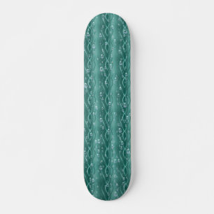 Regndroppar på grönt Metall Mini Skateboard Bräda 18,5 Cm
