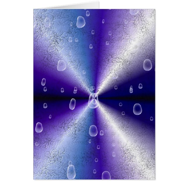 Regndroppar på Lila Regnbåge Hälsningskort (Framsidan)