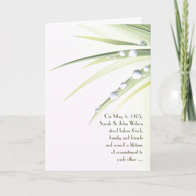 Regndroppar på Löv Inbjudan (Framsida)