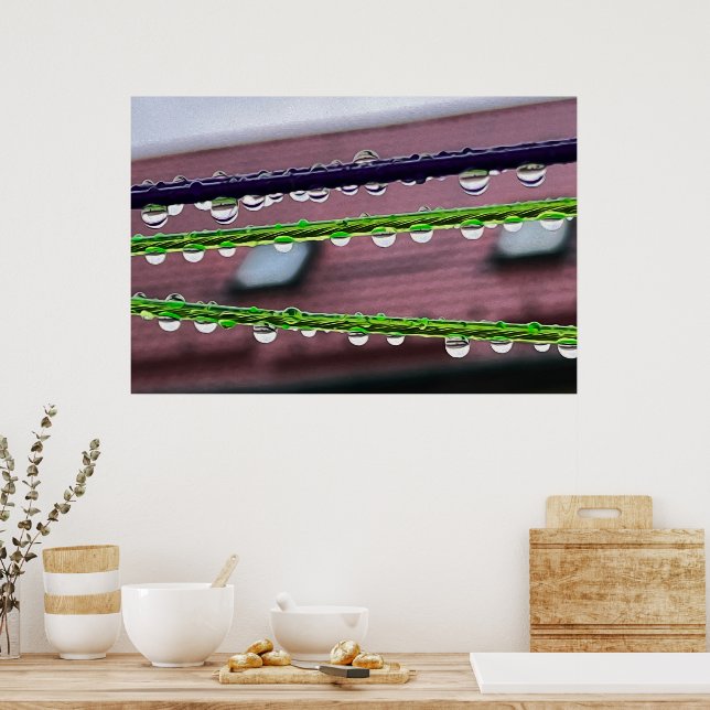 Regndroppar på strängar poster (Kök)