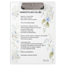 Regndroppar sjunker dikt poesi