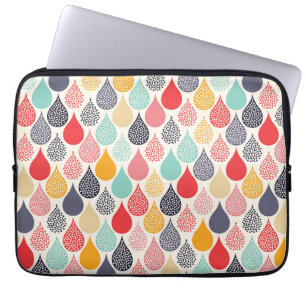 Regndroppinlägg Art Dot Mönster Laptop Fodral