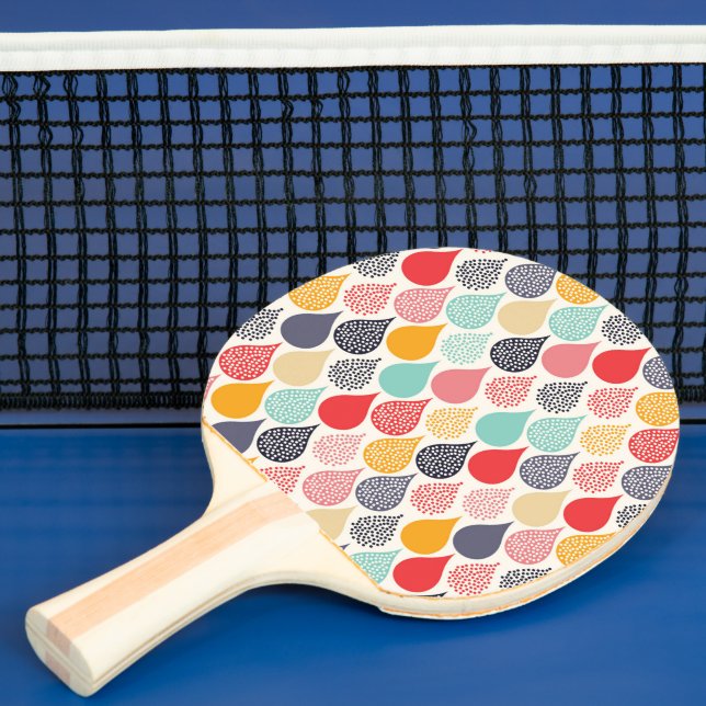 Regndroppinlägg Art Dot Mönster Pingisracket (Insitu)