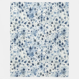 Regnig Dag Blå Fleecefilt