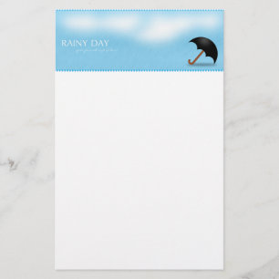 Regnig dag brevpapper