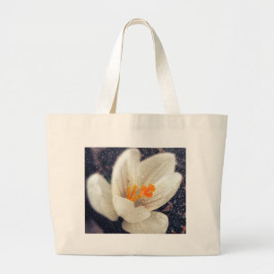Regnig dag Crocus Flower Jumbo Tygkasse