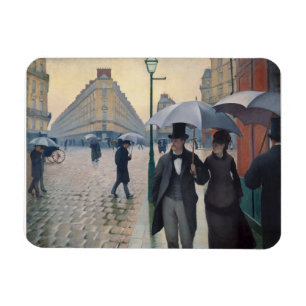 Regnig dag för Paris gata av Gustave Caillebotte Magnet