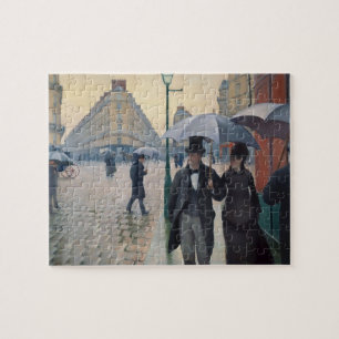 Regnig dag för Paris gata av Gustave Caillebotte Pussel