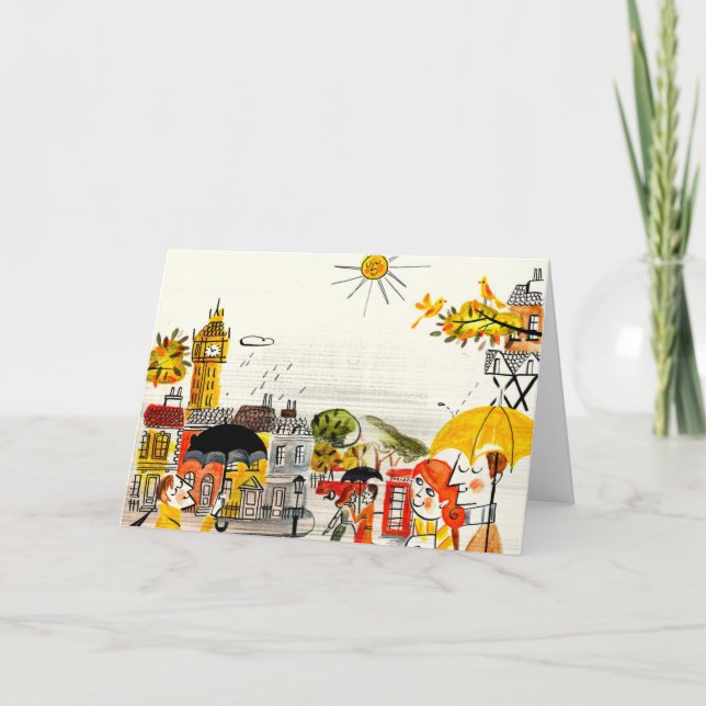 Regnig dag i London Kort (Framsida)