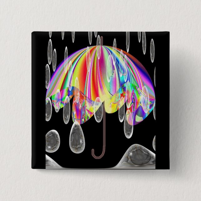 Regnig dag på zooen knapp (Framsida)