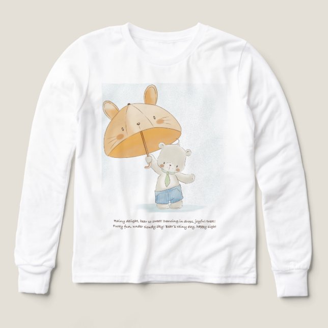 Regnig dags glädje t shirt (Design framsida)