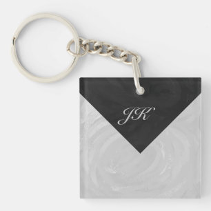 Regnig himmel Grå och svart monogram