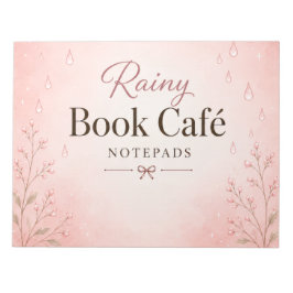Regnig kaffe & böcker Notepad Anteckningsblock