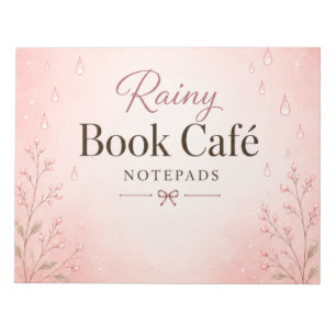 Regnig kaffe & böcker Notepad Anteckningsblock
