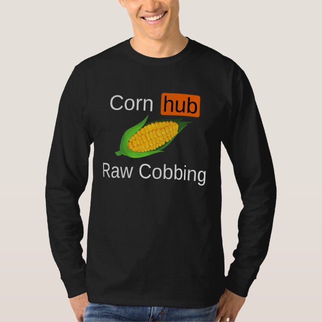 Regnig Maj Hub Raw Cobing Funny Meme Gag T Shirt (Framsida)