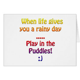 Regniga dagar hälsningskort