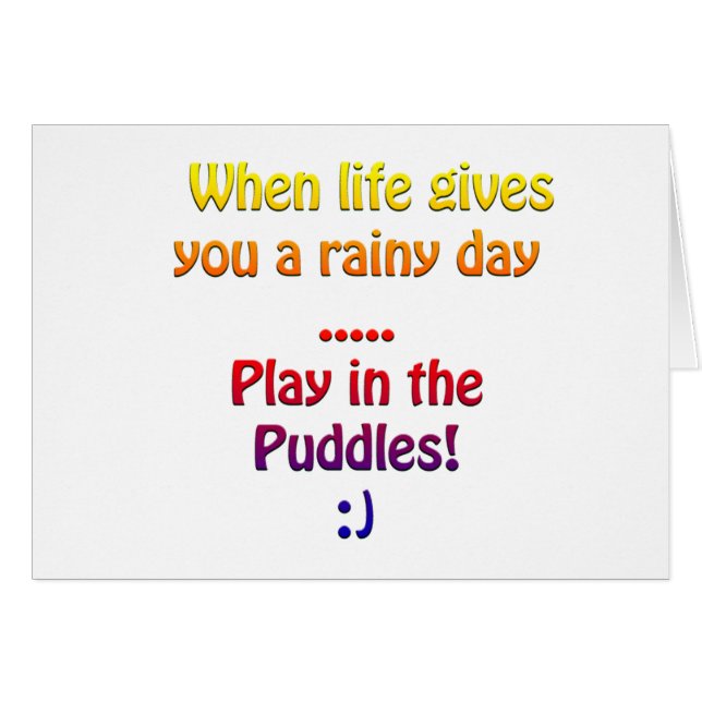 Regniga dagar hälsningskort (Framsidan Horizontal)