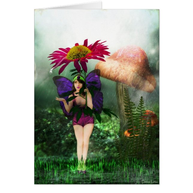 Regniga dagtankar hälsningskort (Framsidan)