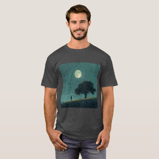Regnigt Ensamhet – Ensam Person & Träd Illustratio T Shirt