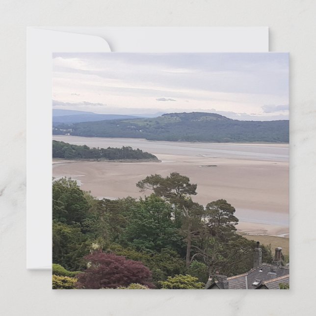 Regnigt Morecambe Bay-platskort (Framsida)