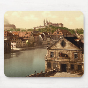 Regnitz och Michaelsberg Bamberg Bayern Tyskland Musmatta