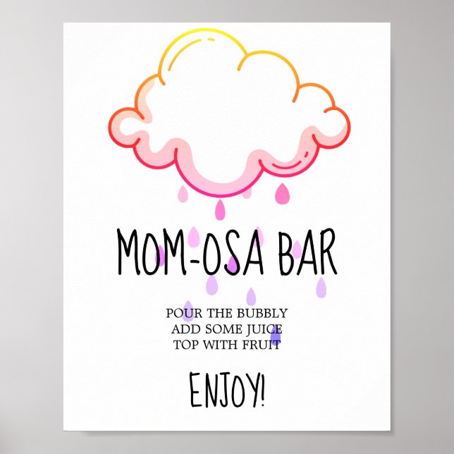 Regnmoln Flicka Bebis Baddare Mom-osa Skylt (Framsidan)