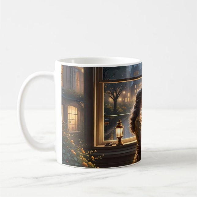 Regnromantik Fönsterlysmugg Kaffemugg (Vänster)